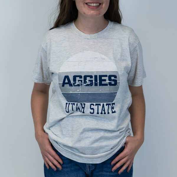 aggies utah state weathered t-shirt